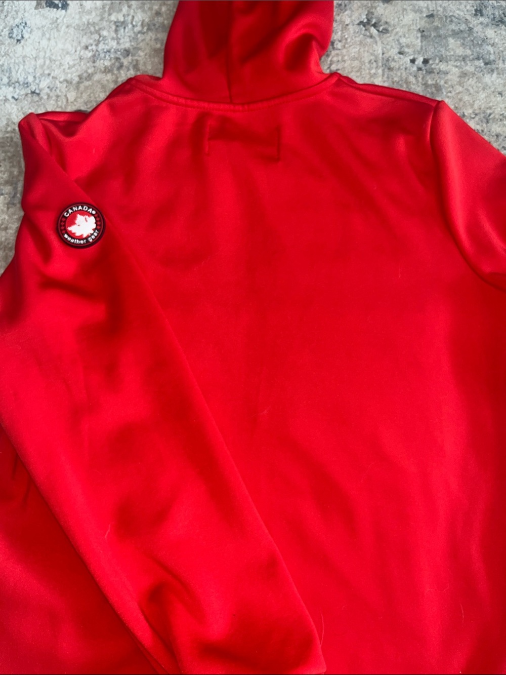 Women’s Red Quilted Bomber Hoodie Jacket - Picture 5 of 5